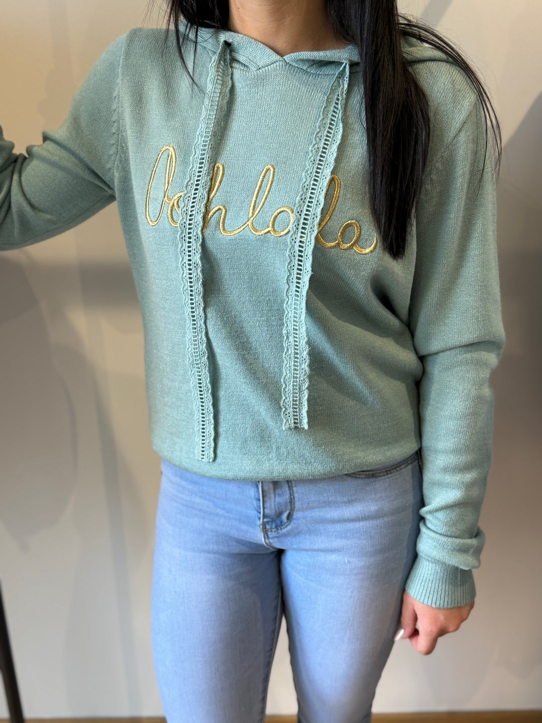 Pull ohlala vert céladon
