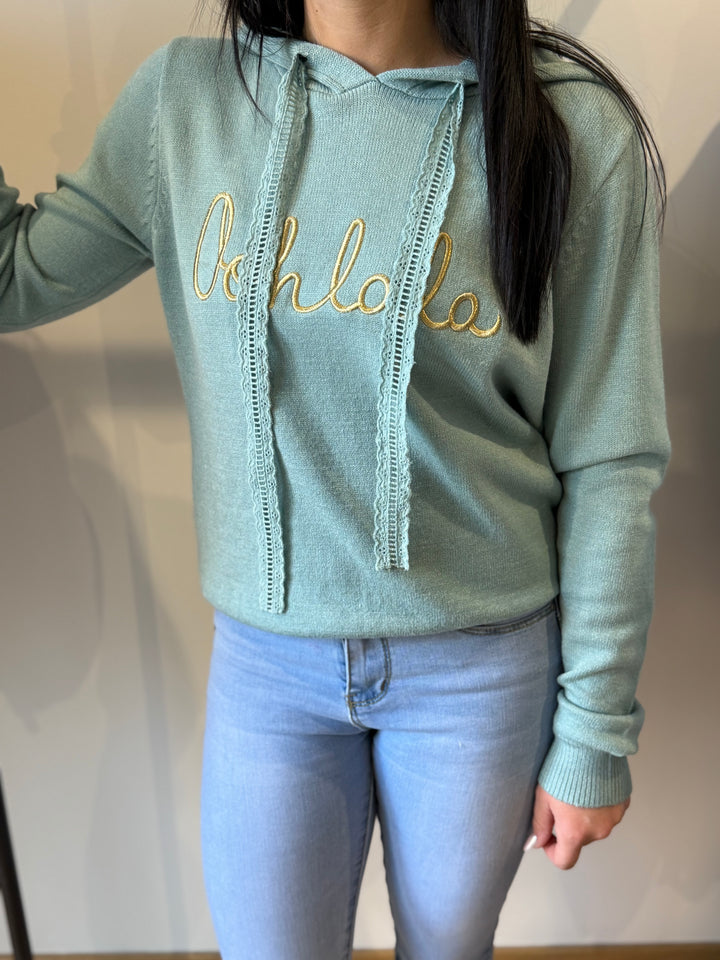 Pull ohlala vert céladon