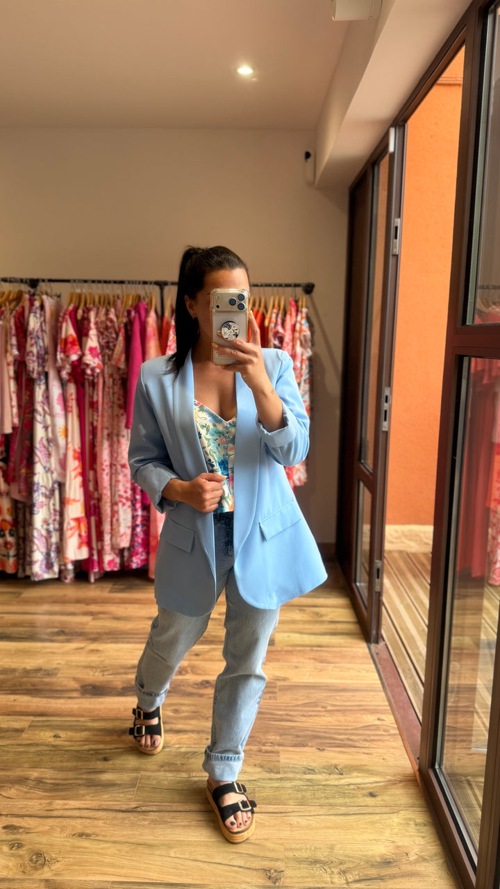 Blazer bleu ciel