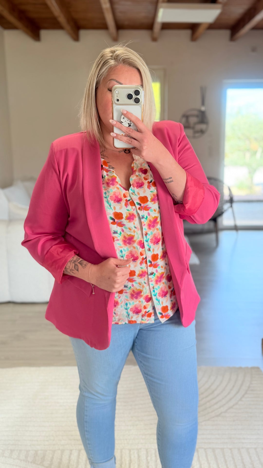 Blazer fushia CURVY 42 au 46