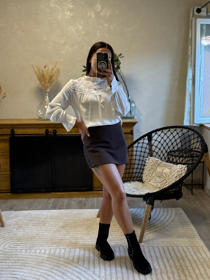 Blouse Fabi blanche