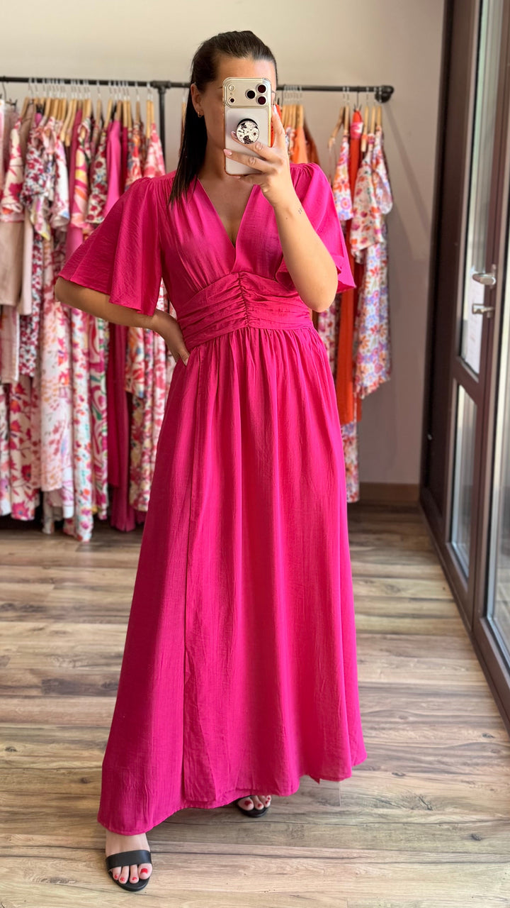 Robe longue Appo rose fuschia