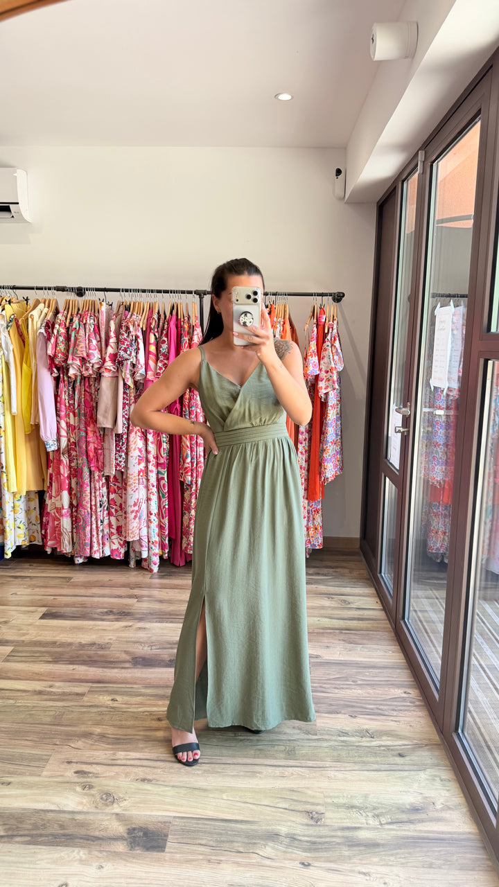 Robe longue Molly kaki CURVY