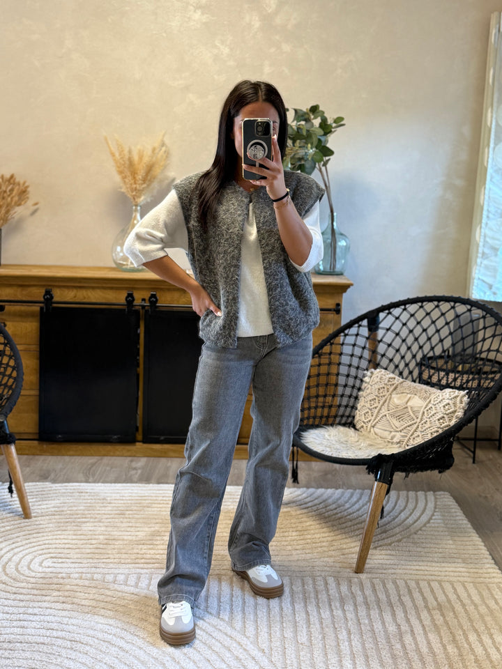 Gilet sans manches gris