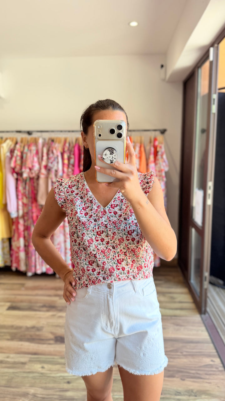 Blouse Simo rouge