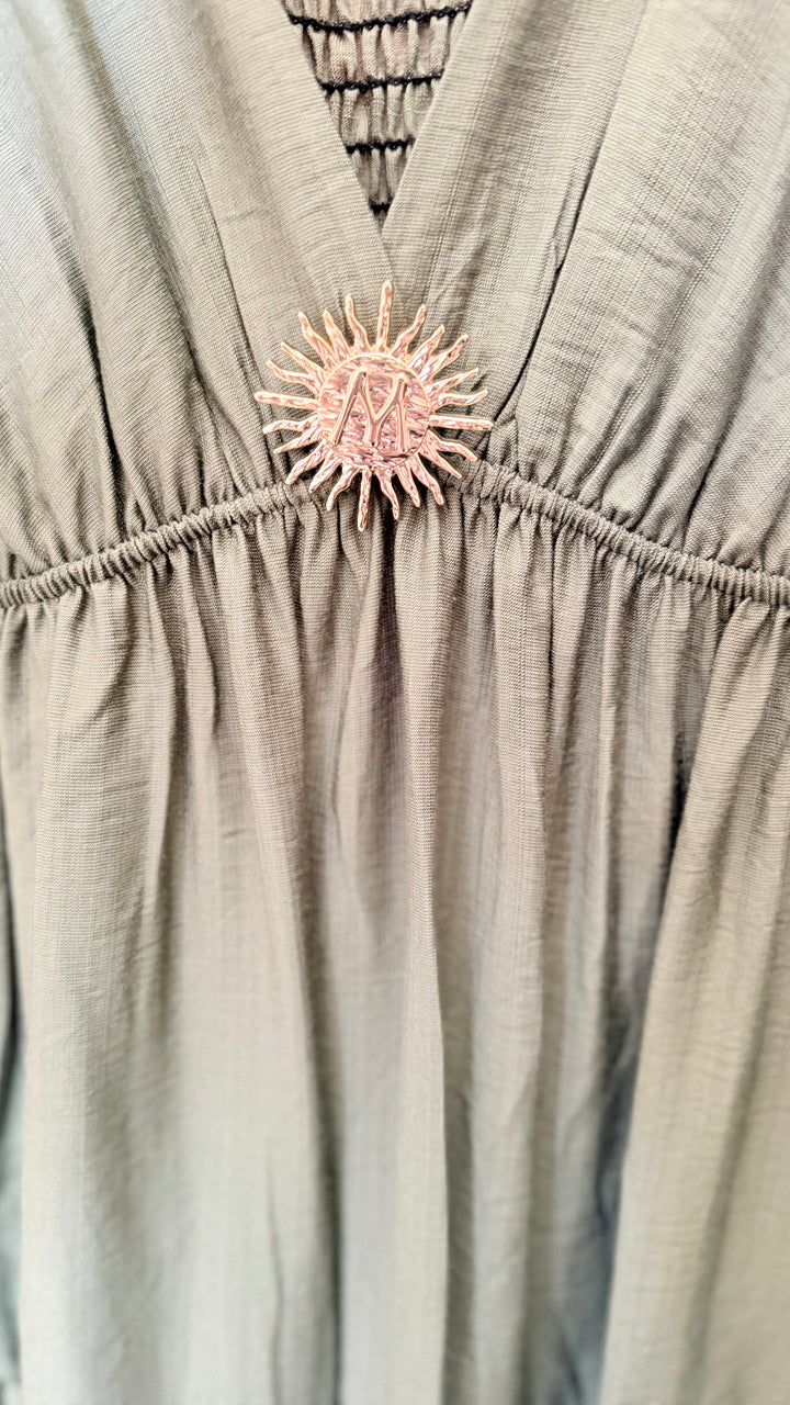 Robe longue Soleil Kaki