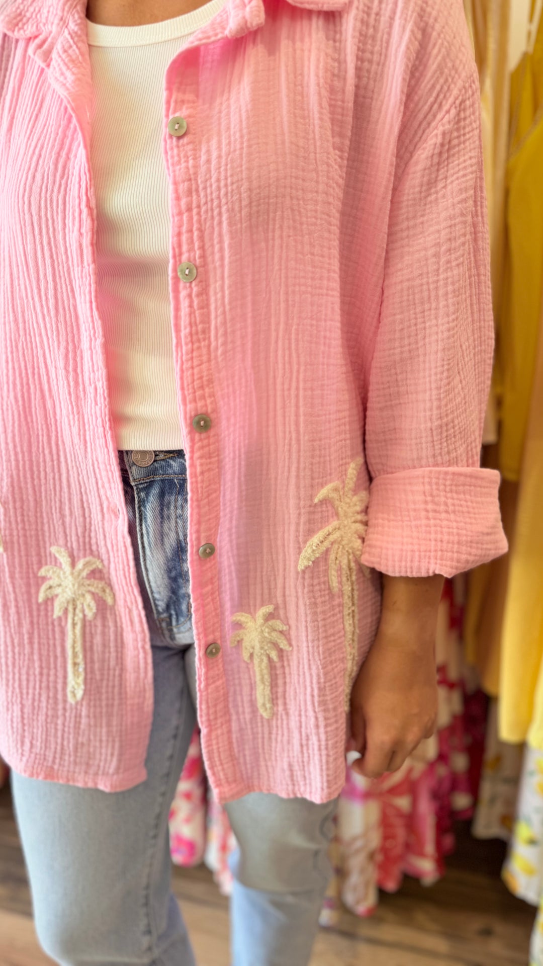Chemise Palm rose