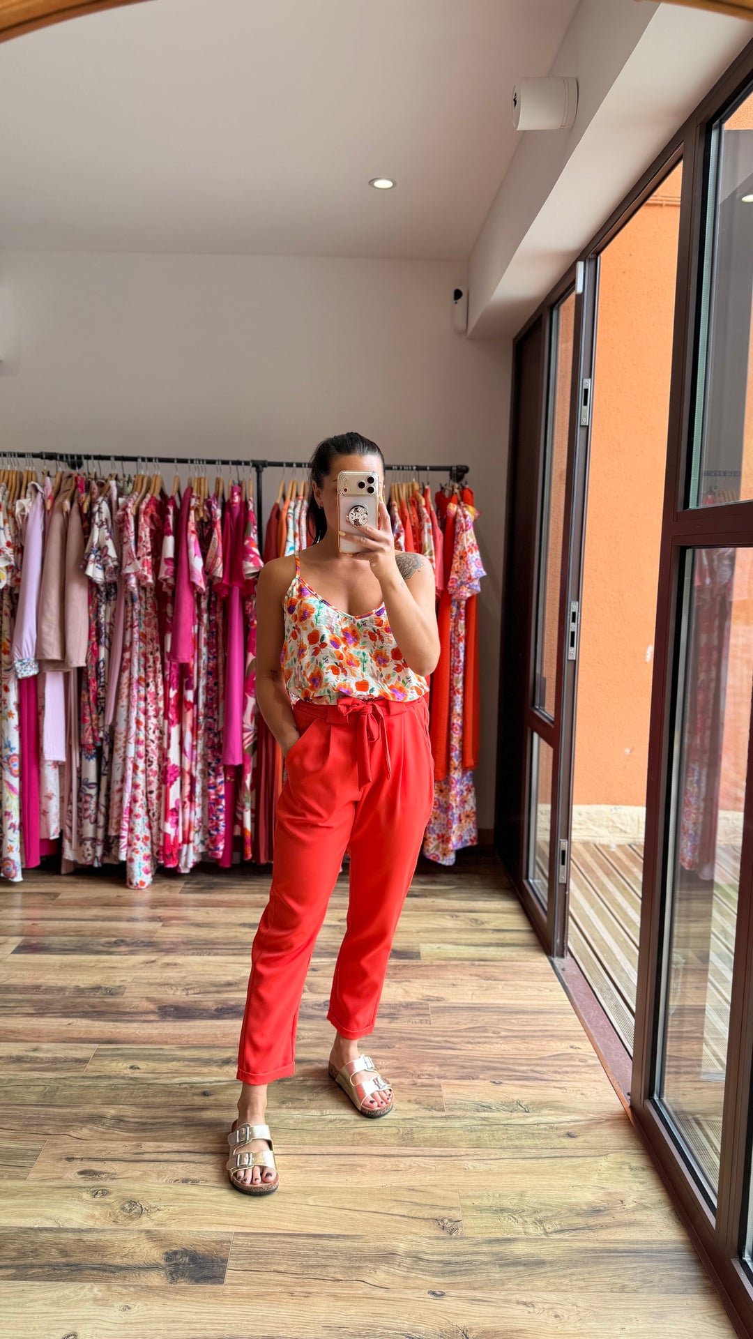 Pantalon Evy corail