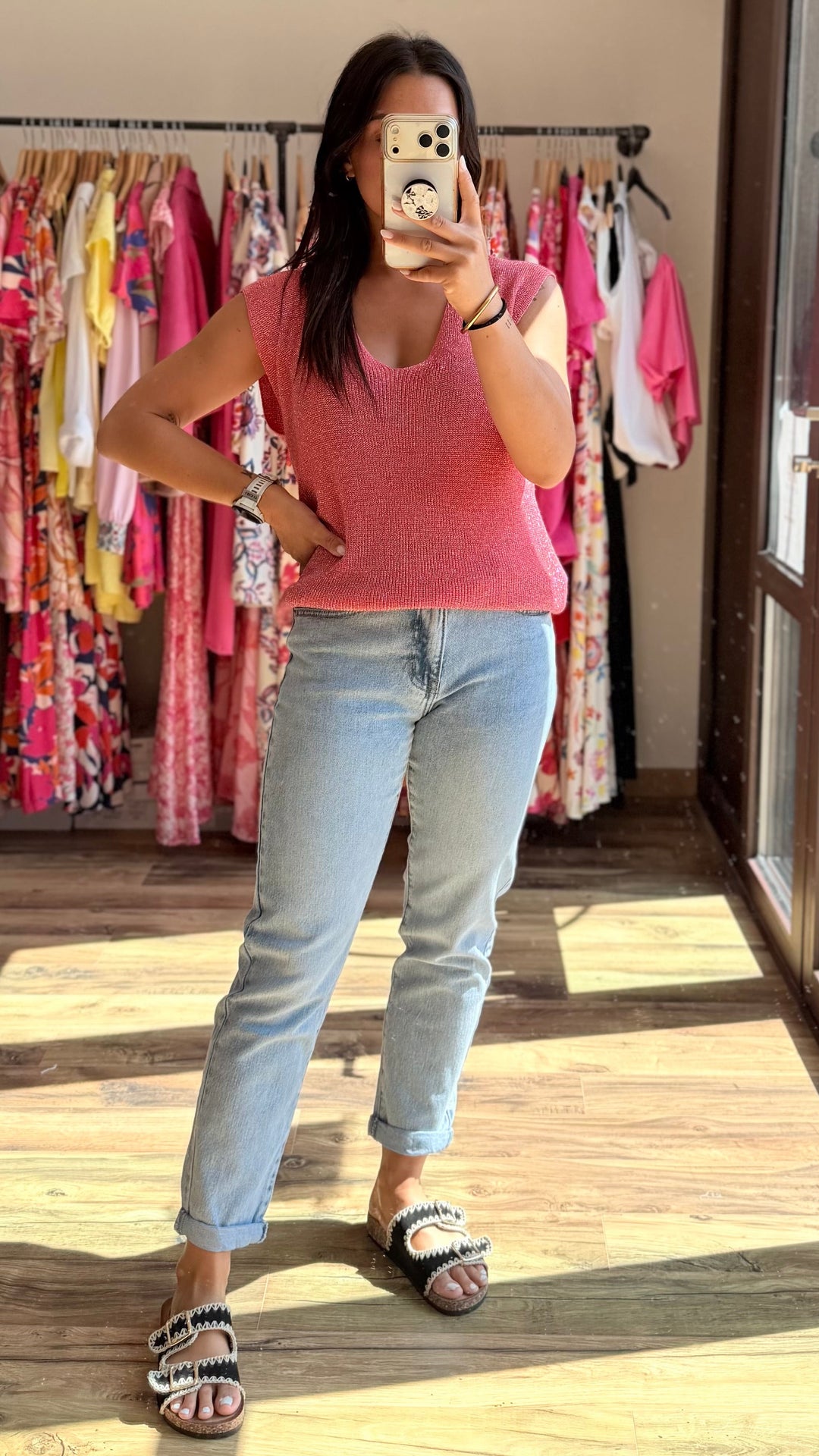 Top Milane corail CURVY