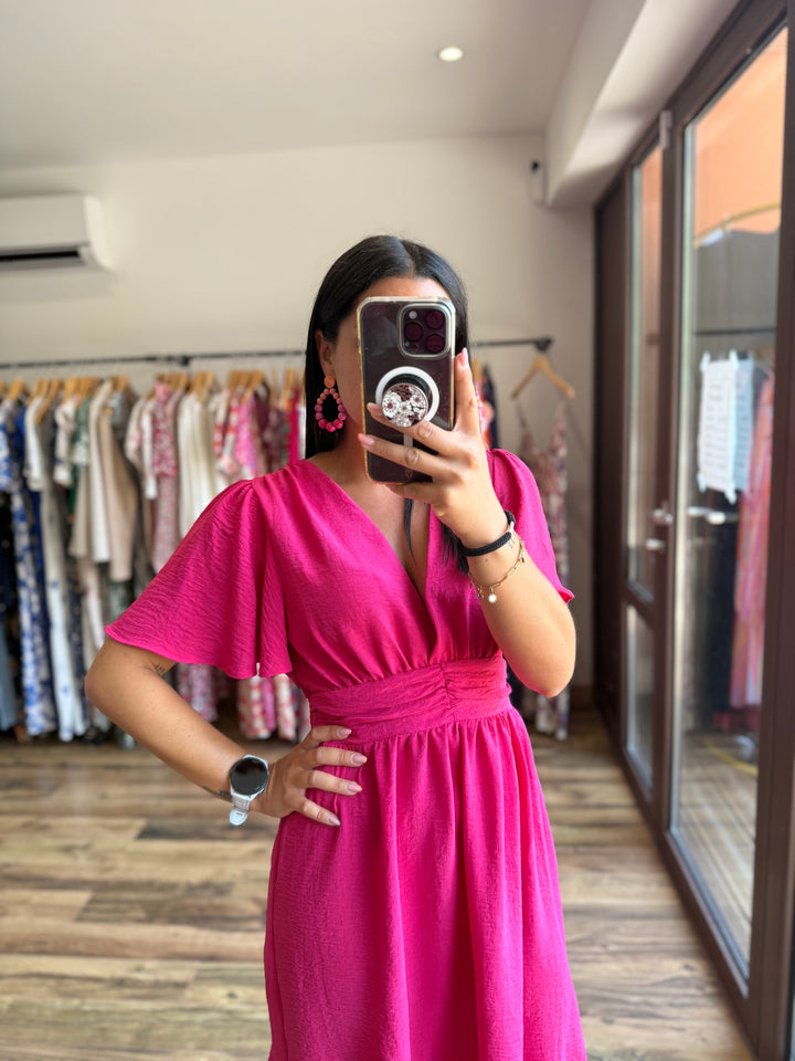 Robe Anail fuschia CURVY