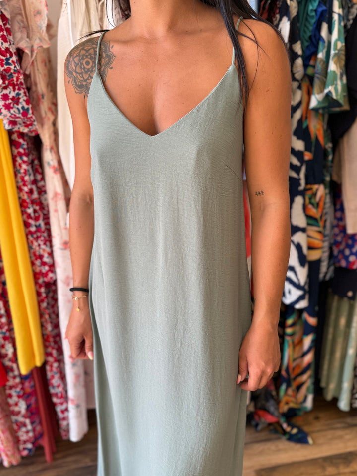 Robe longue Inoa vert paon