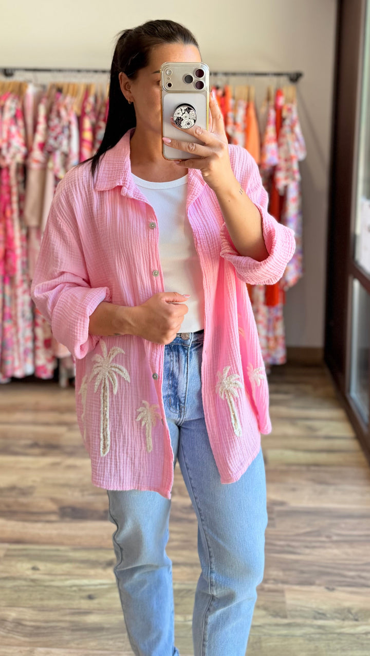 Chemise Palm rose