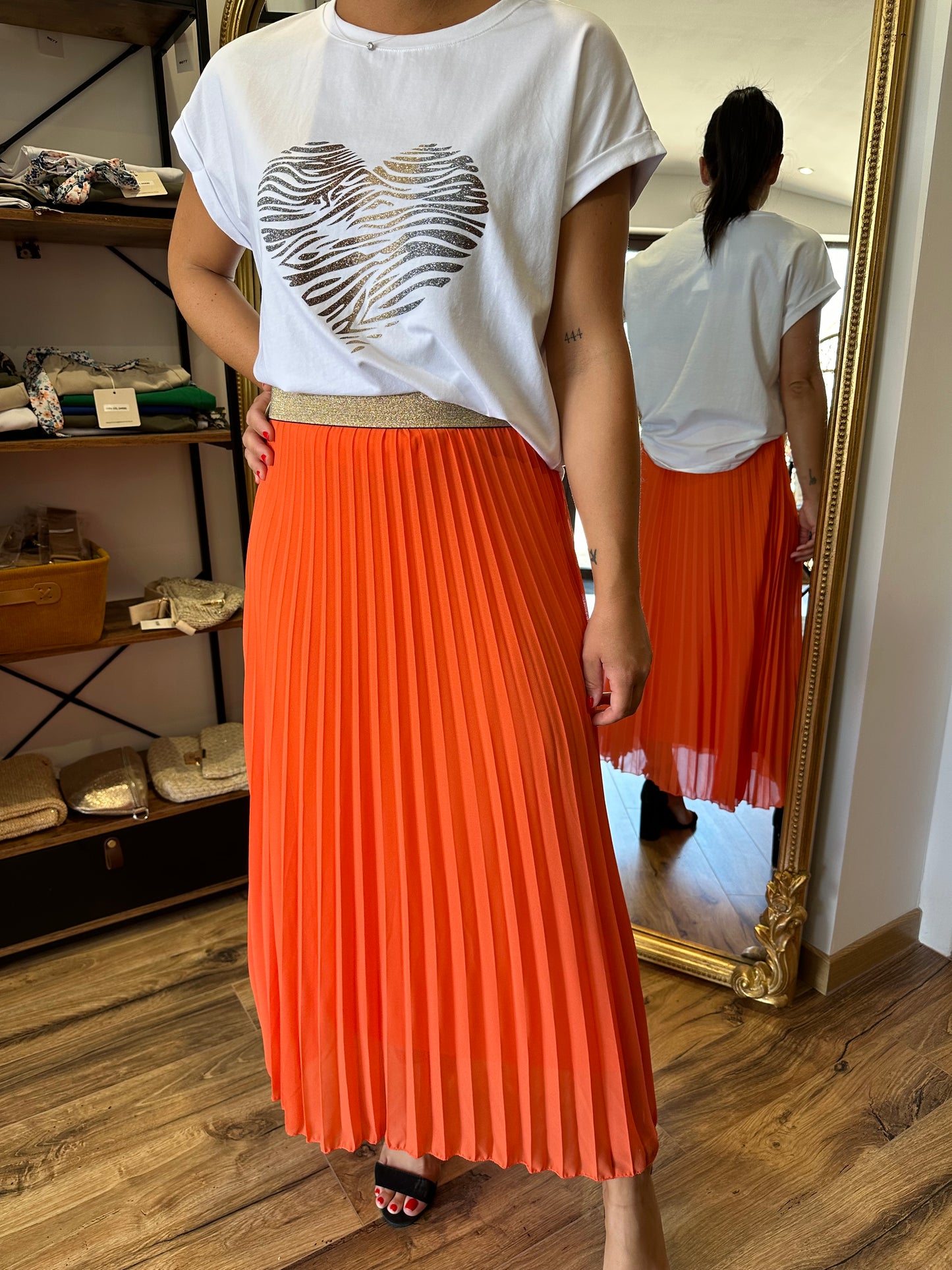 Robe longue gambi orange