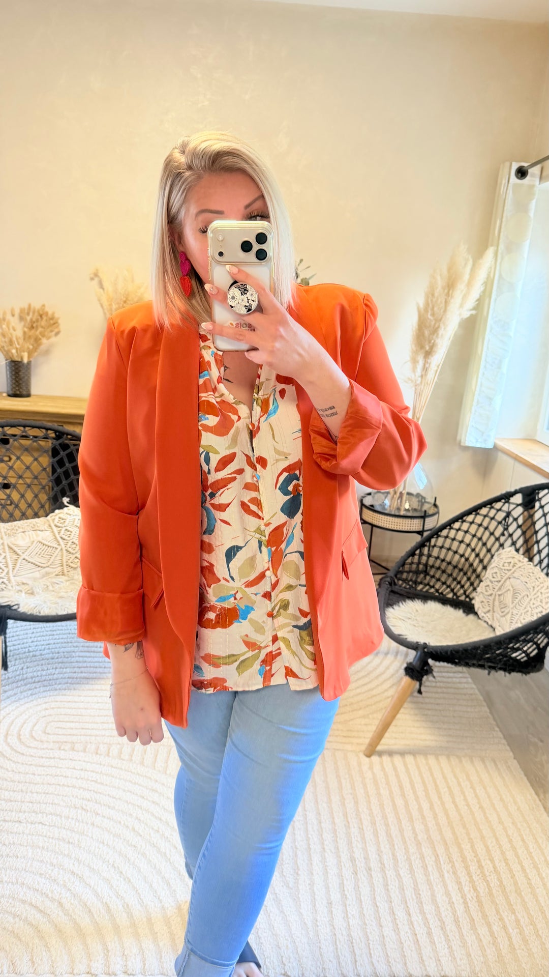 Blazer orange CURVY taille 48/52