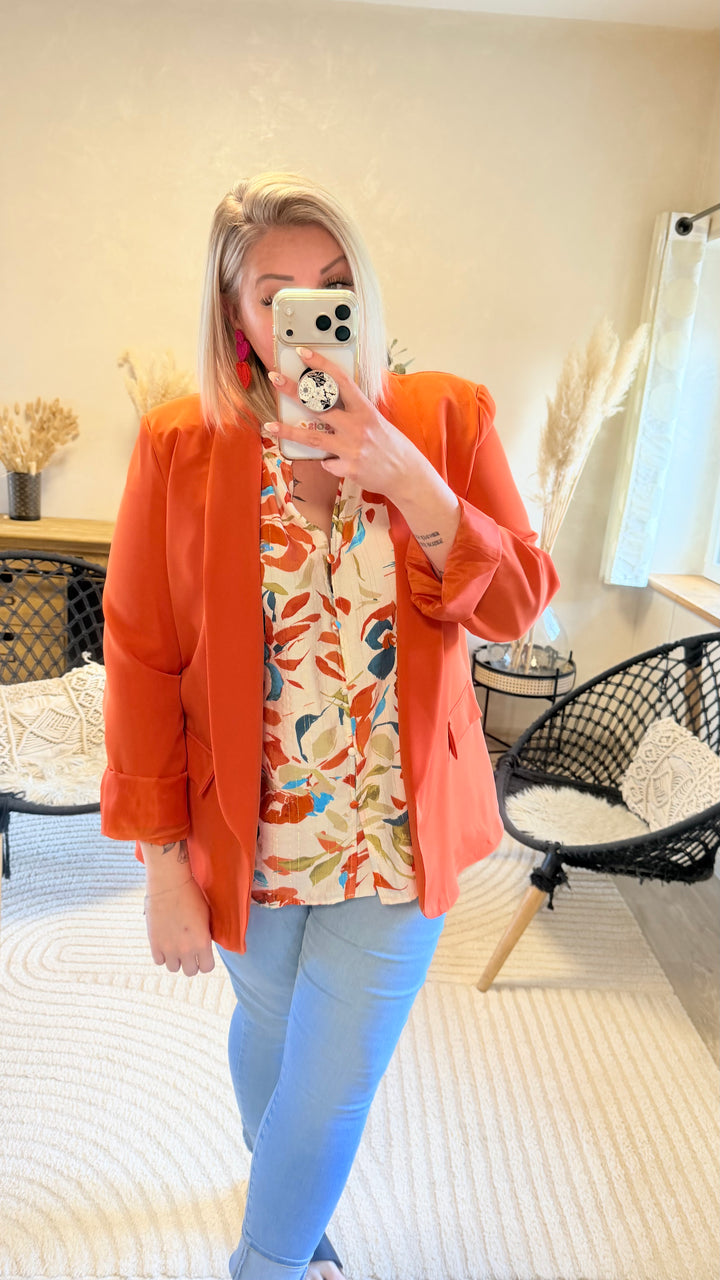 Blazer orange CURVY taille 48/52