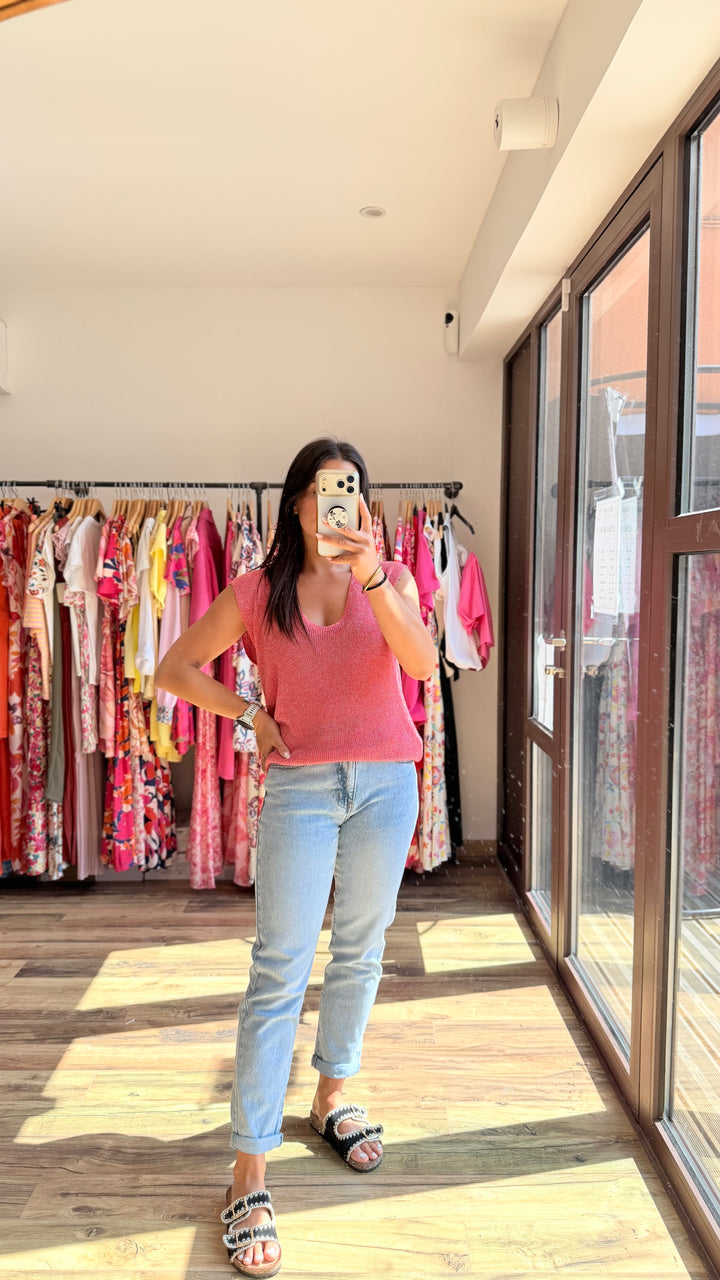 Top Milane corail CURVY