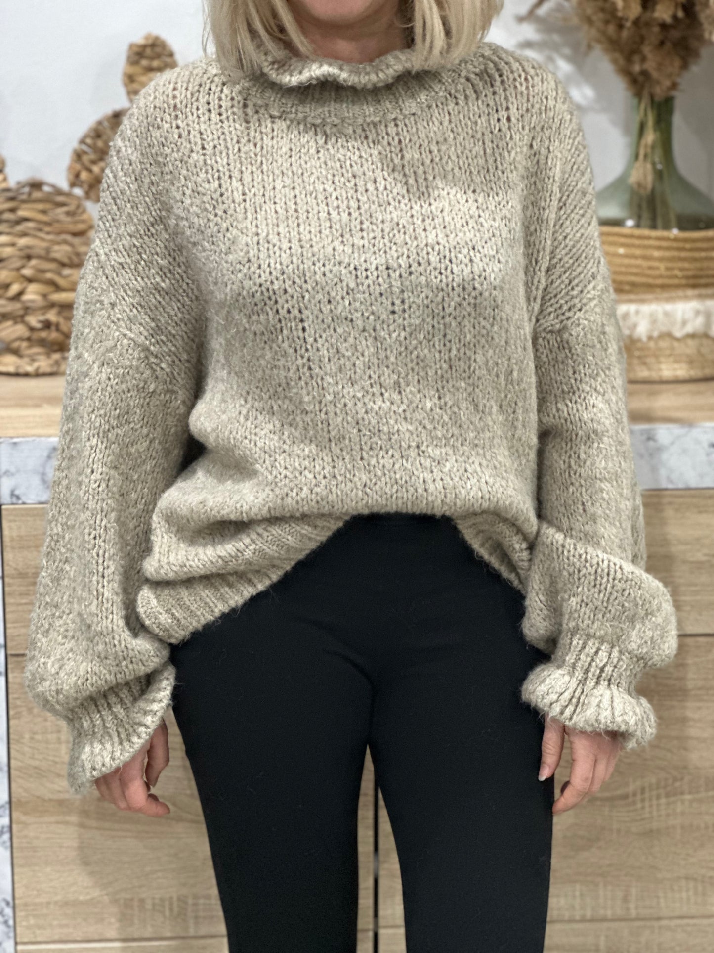 Pull Celia taupe