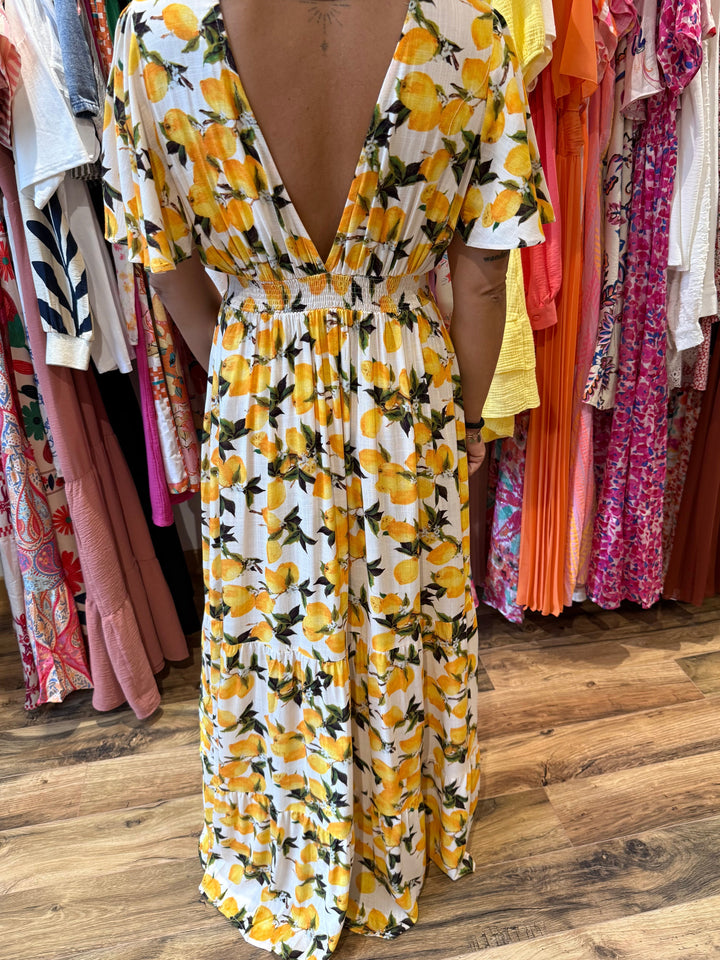 Robe longue Citrons CURVY
