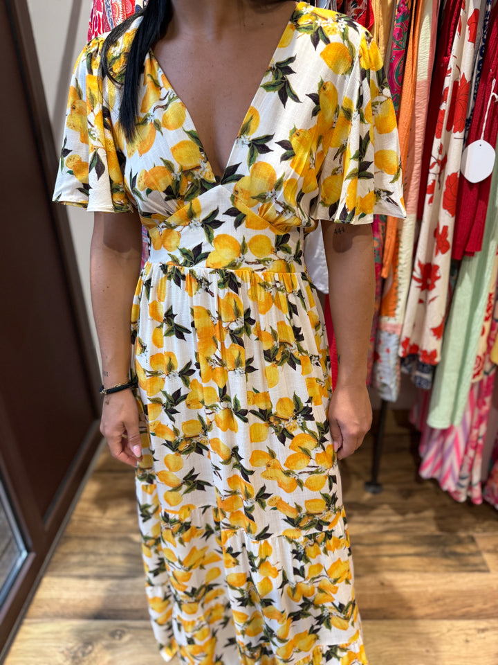 Robe longue Citrons CURVY