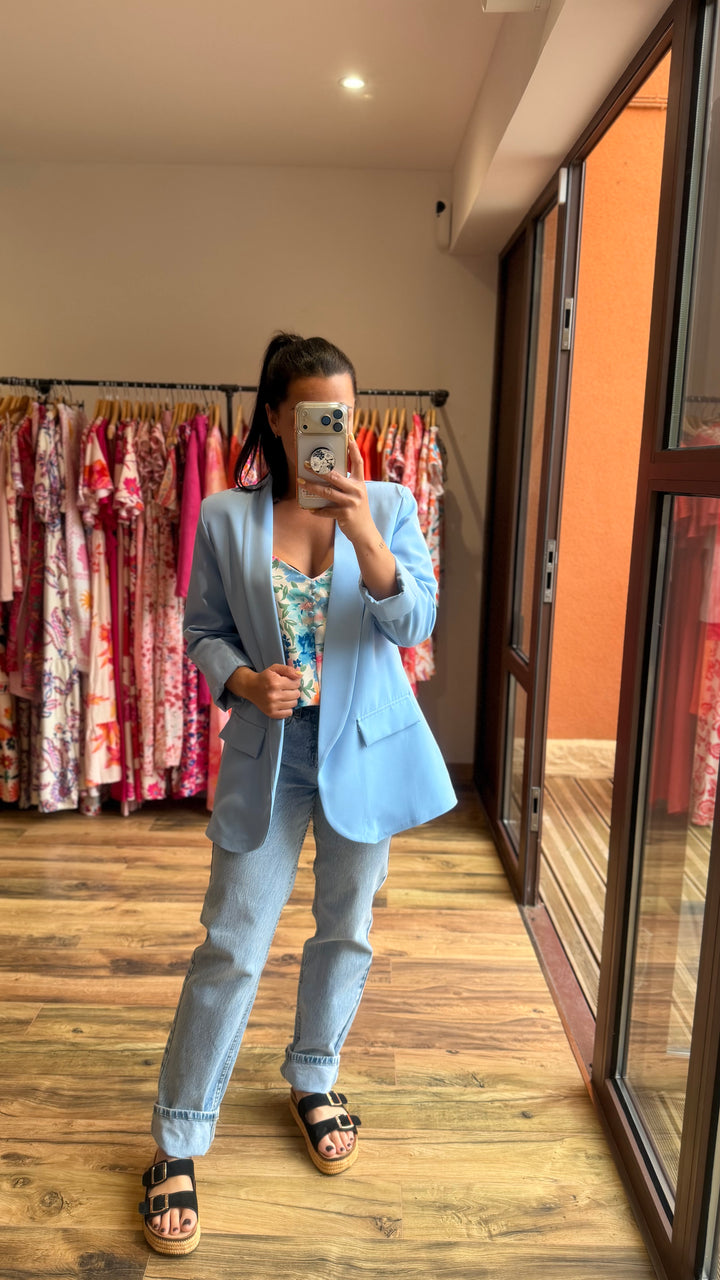 Blazer bleu ciel