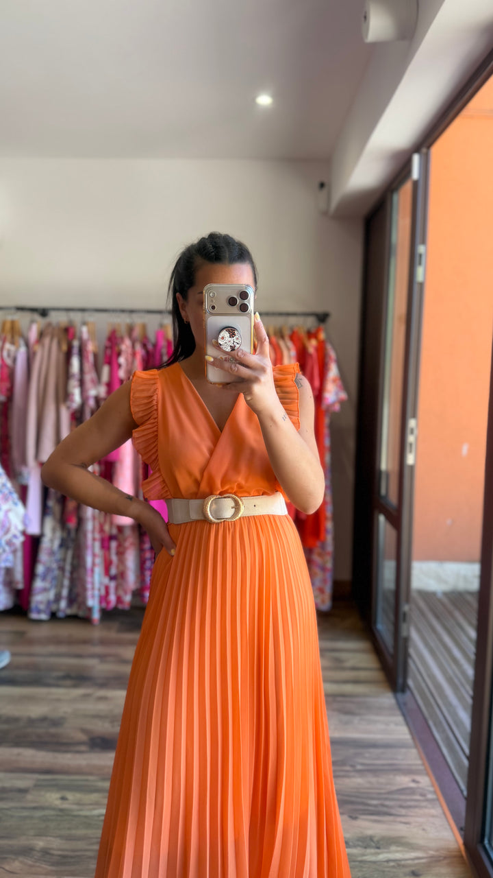 Robe longue Berenice orange