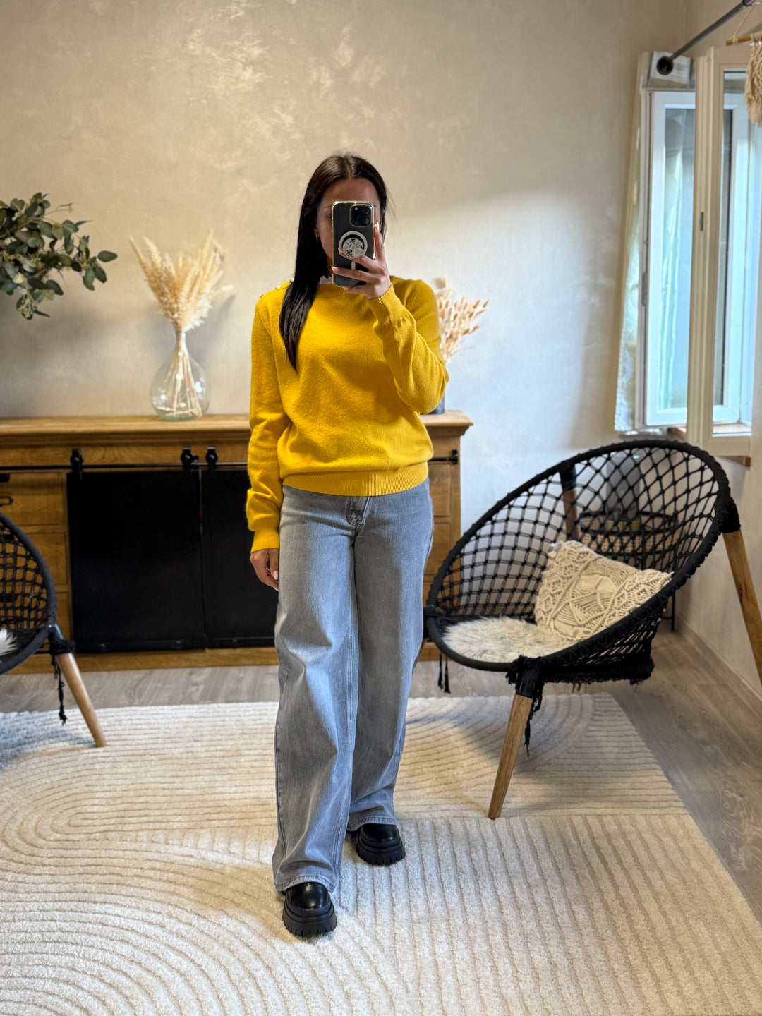 Pull Lény moutarde