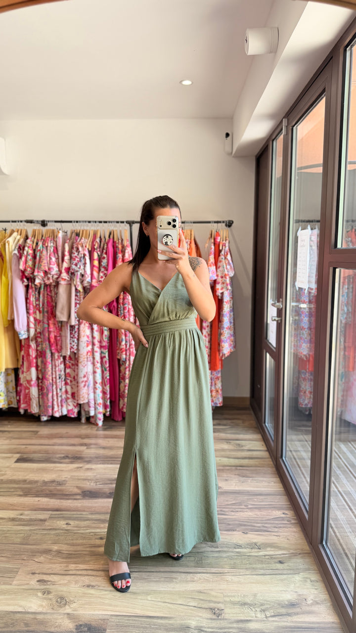 Robe longue Molly kaki CURVY