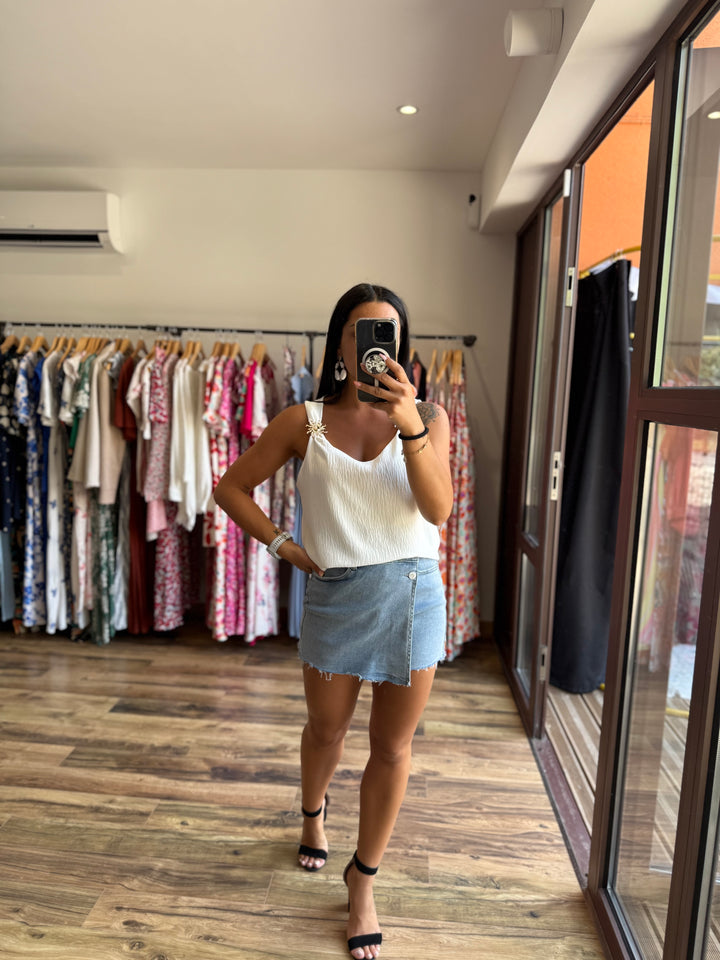 Top Soleya blanc