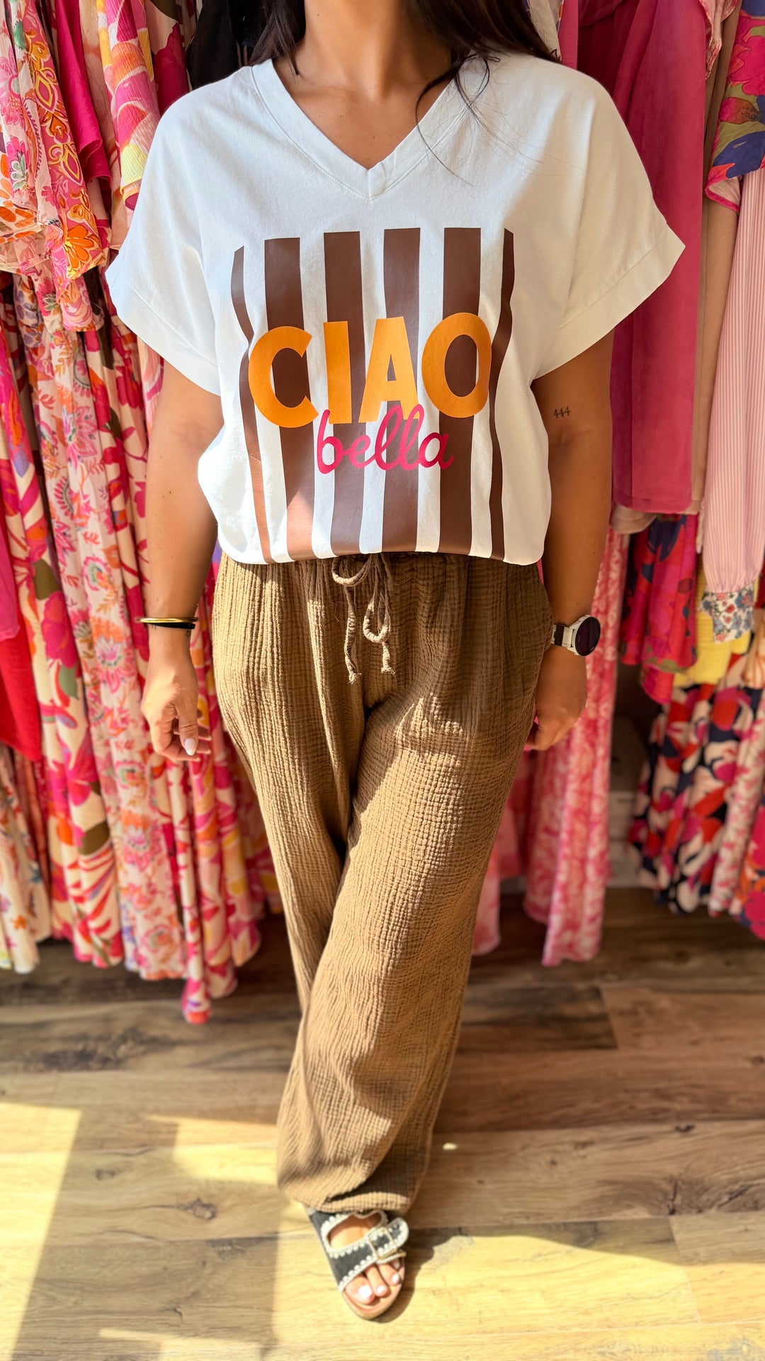 Teeshirt Ciao Bella choco