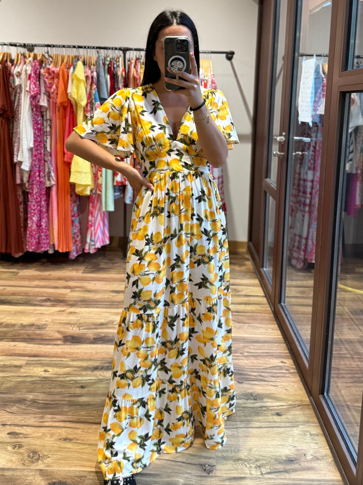 Robe longue Citrons CURVY