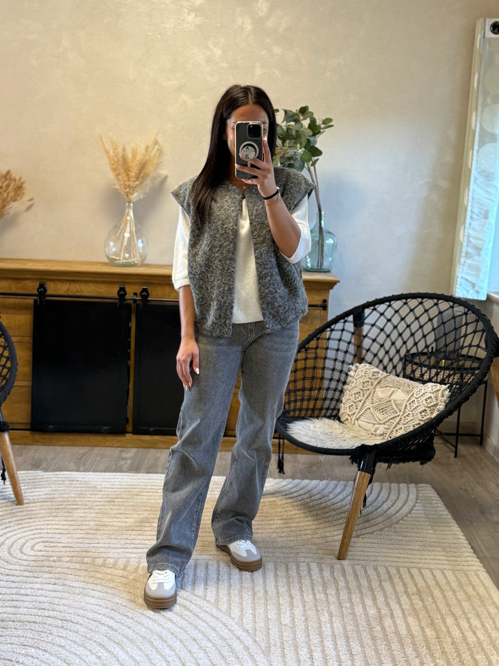 Gilet sans manches gris