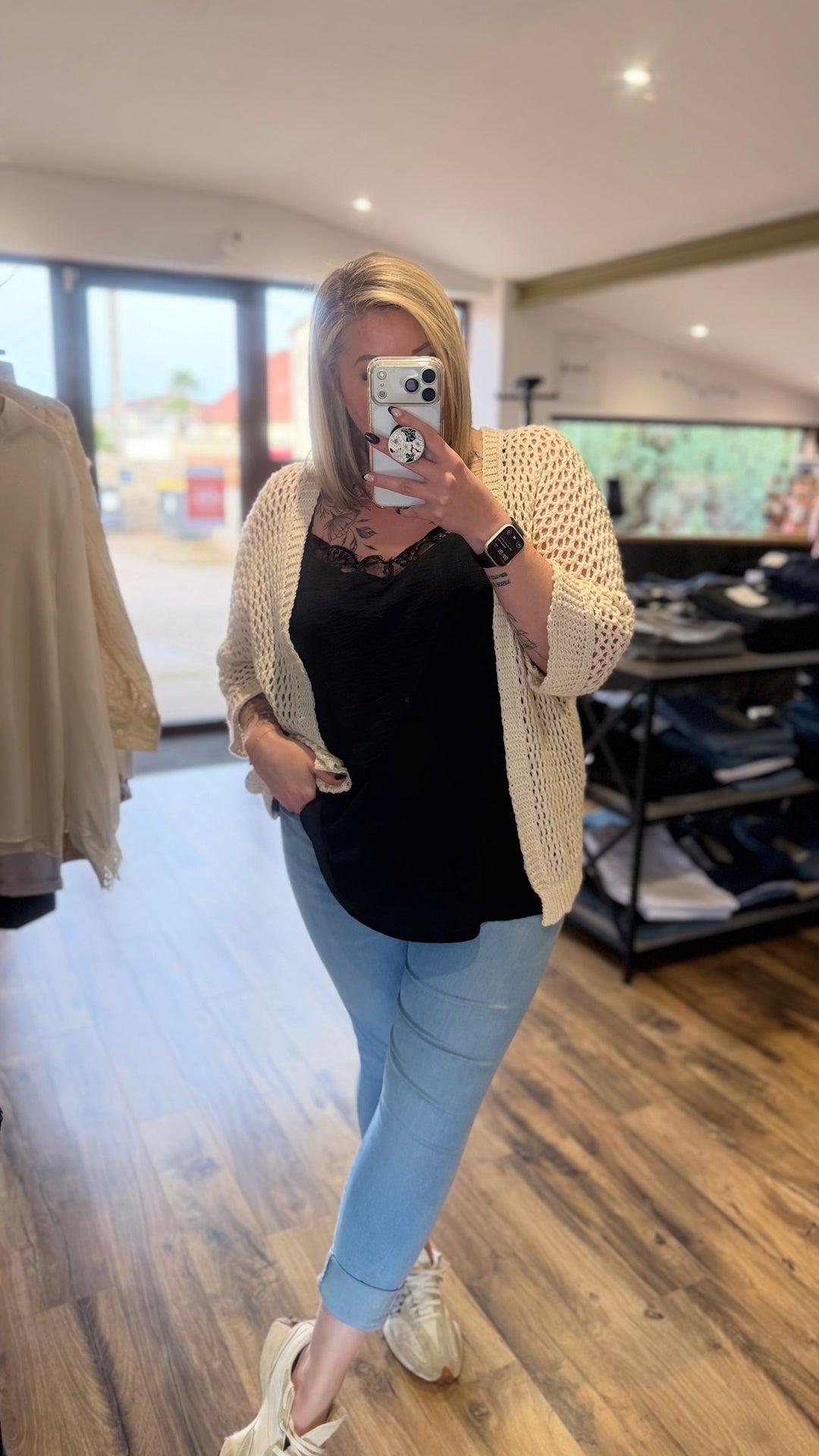 Gilet en maille Hecty blanc