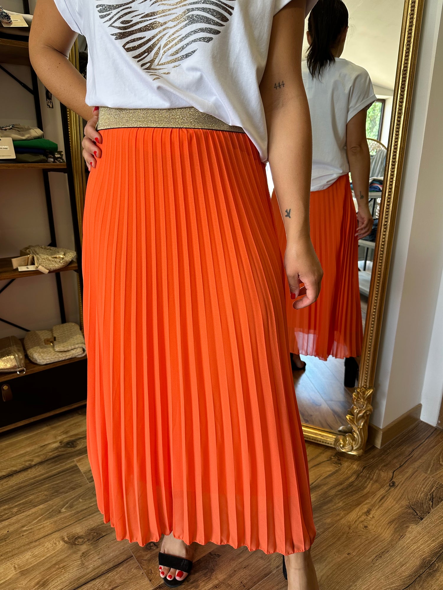 Robe longue gambi orange