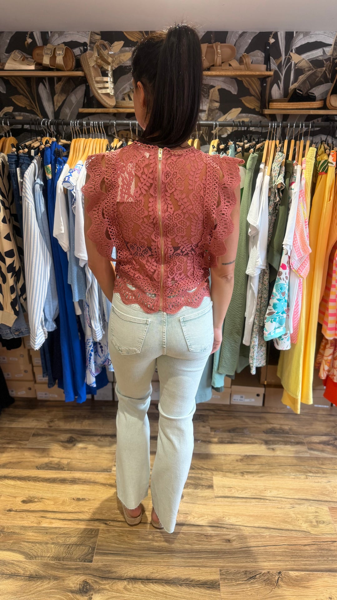 Top Uline vieux rose