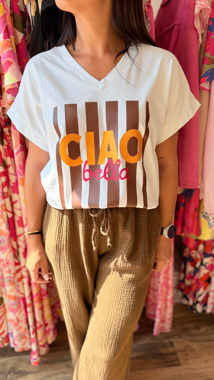 Teeshirt Ciao Bella choco