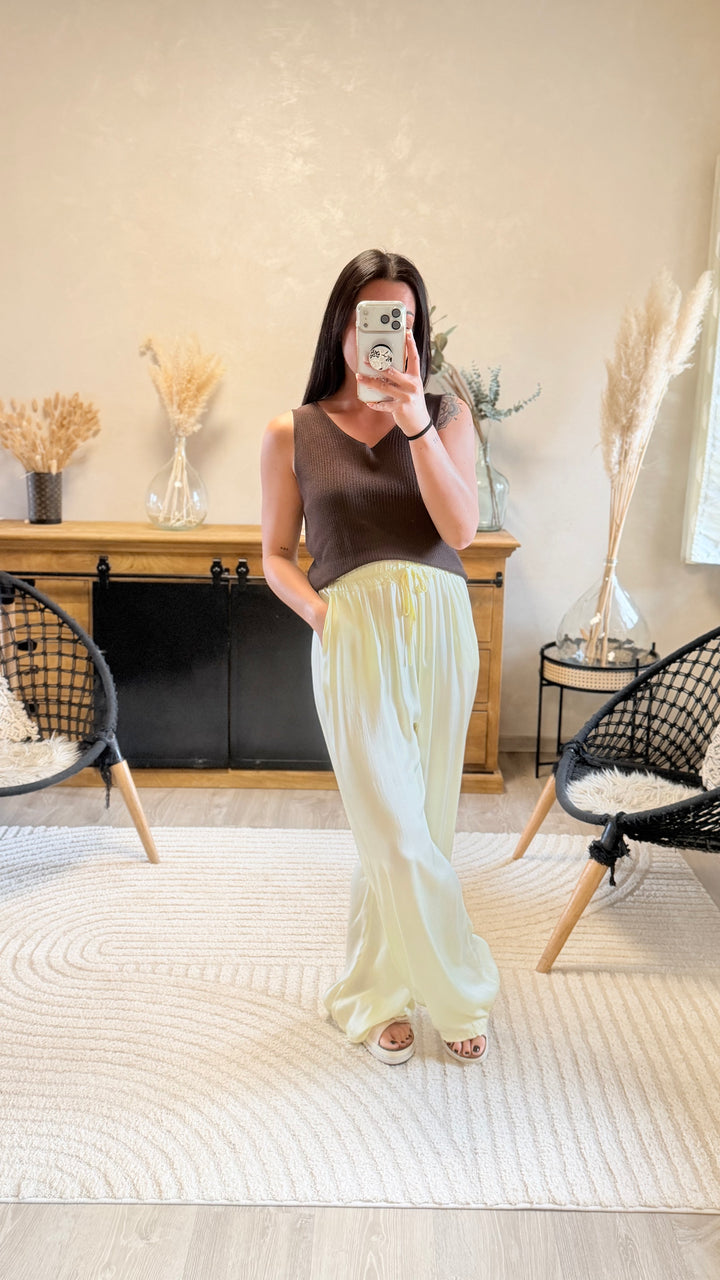 Pantalon topi jaune