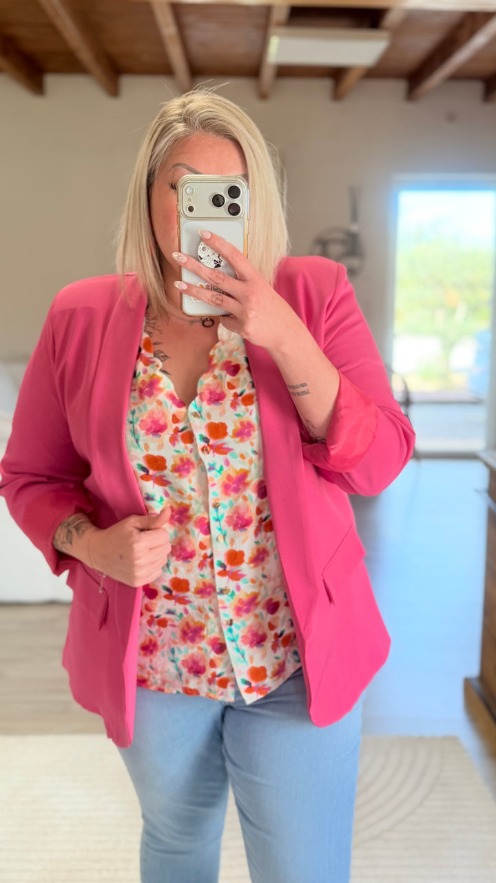 Blazer fushia CURVY 42 au 46