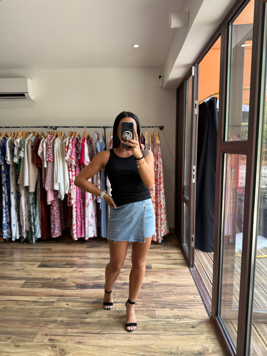 Jupe short en jean