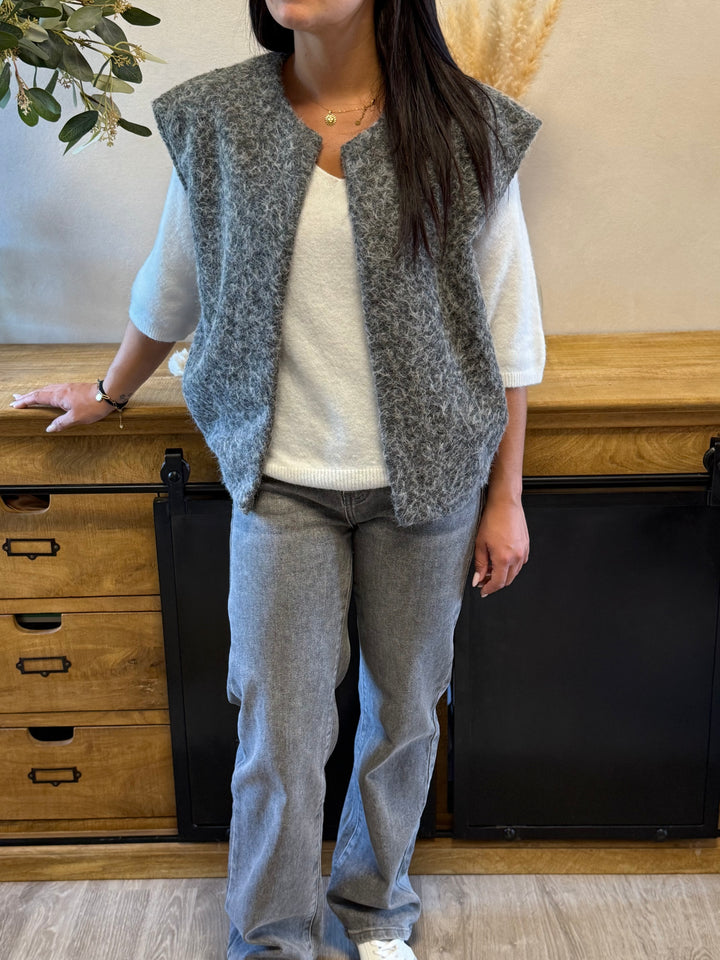 Gilet sans manches gris