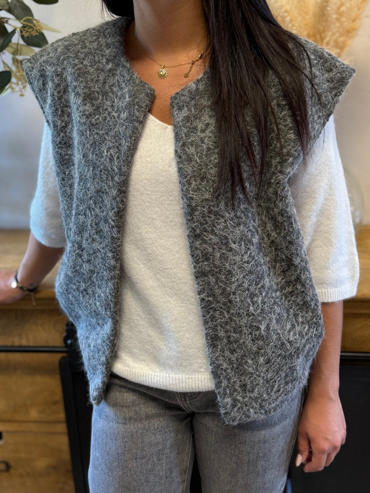 Gilet sans manches gris