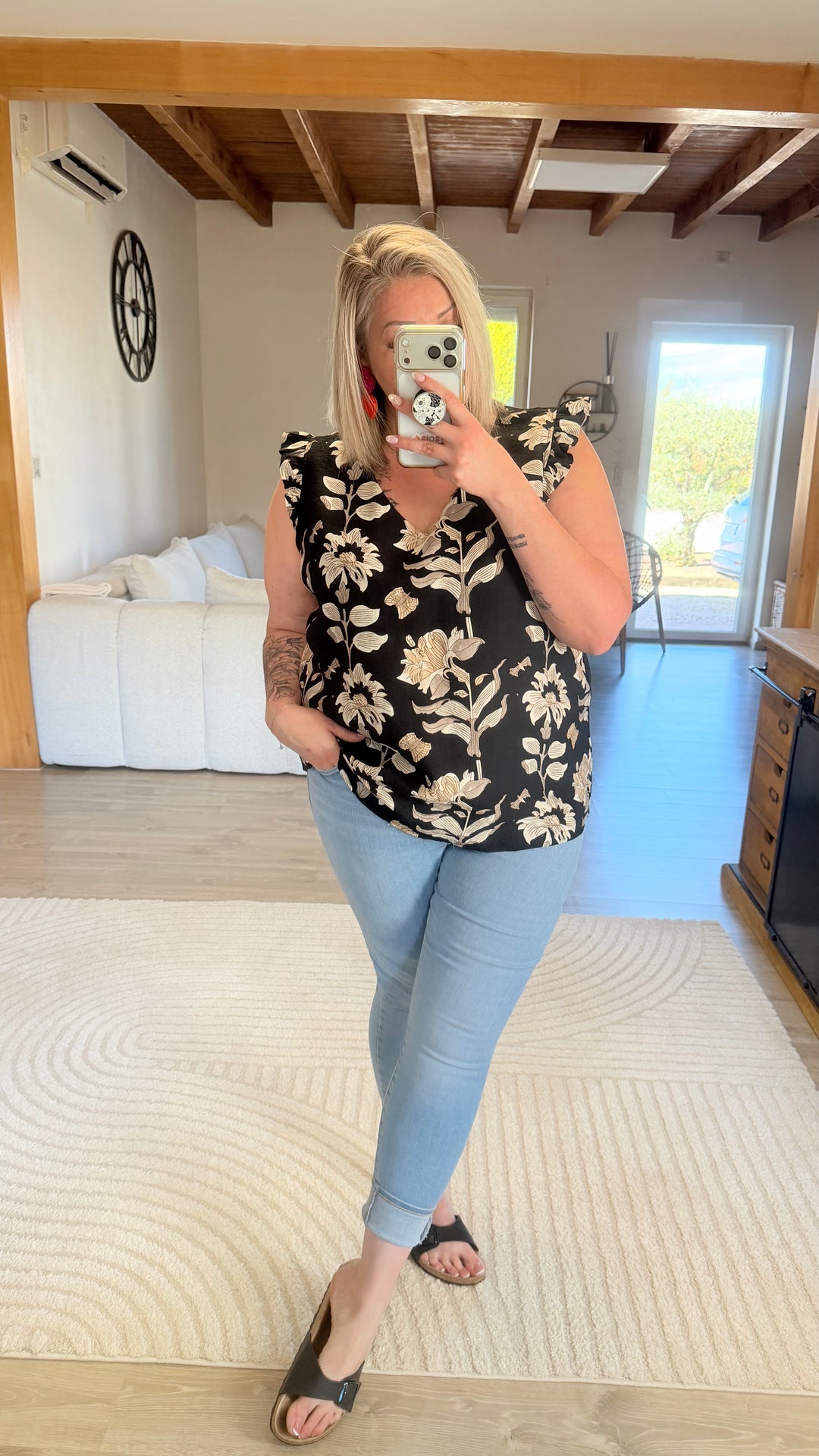 Blouse Flora noir