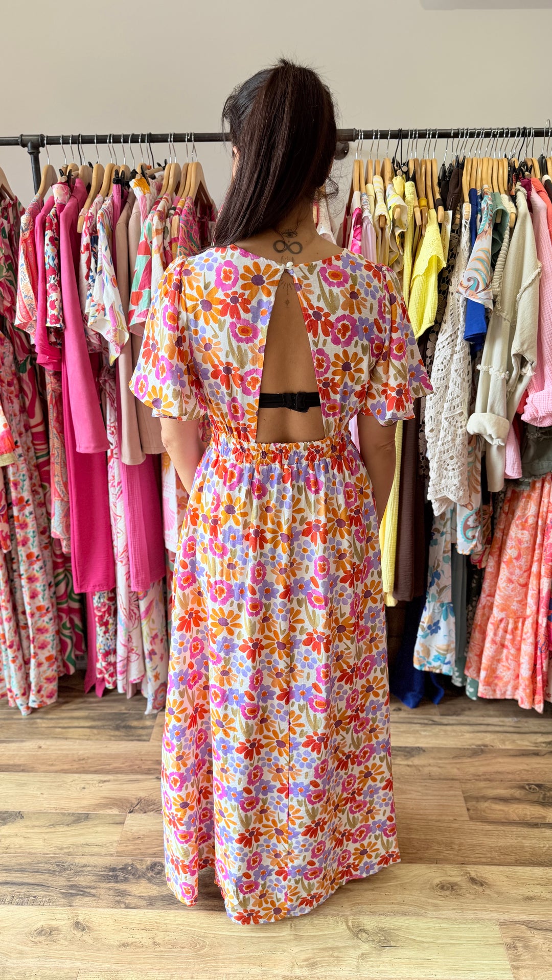 Robe longue Lise (dos ouvert)
