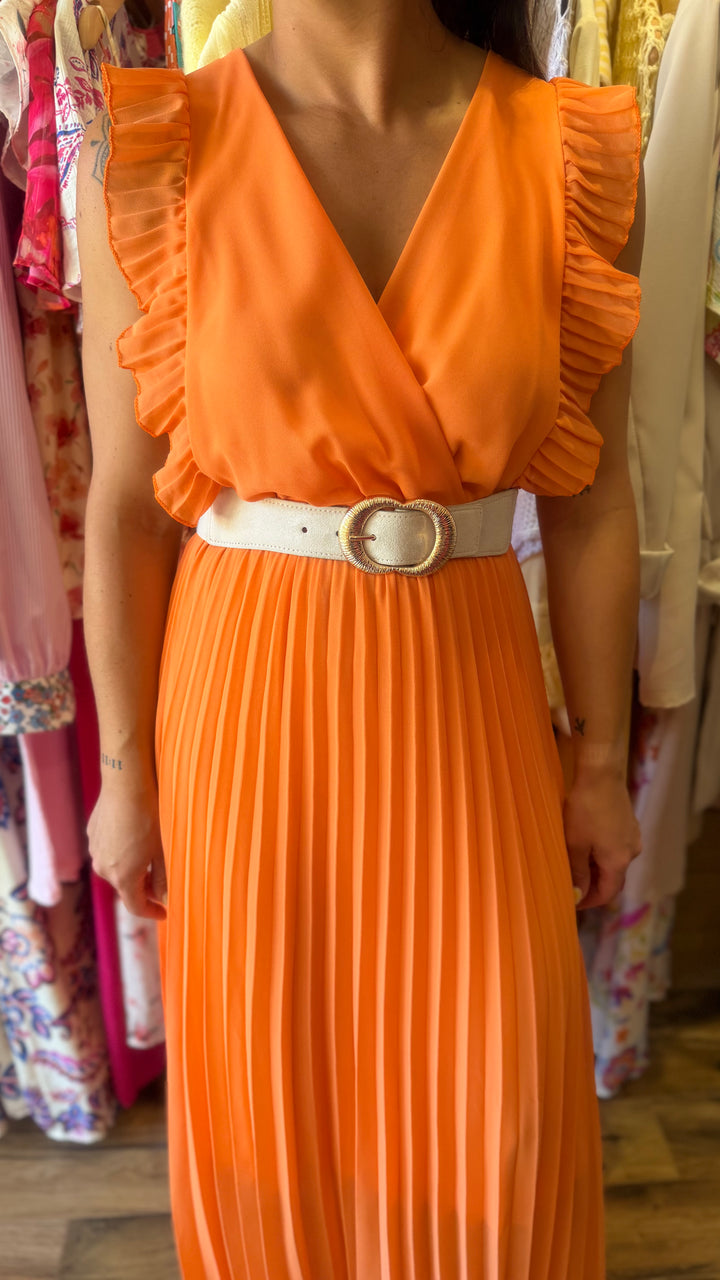 Robe longue Berenice orange