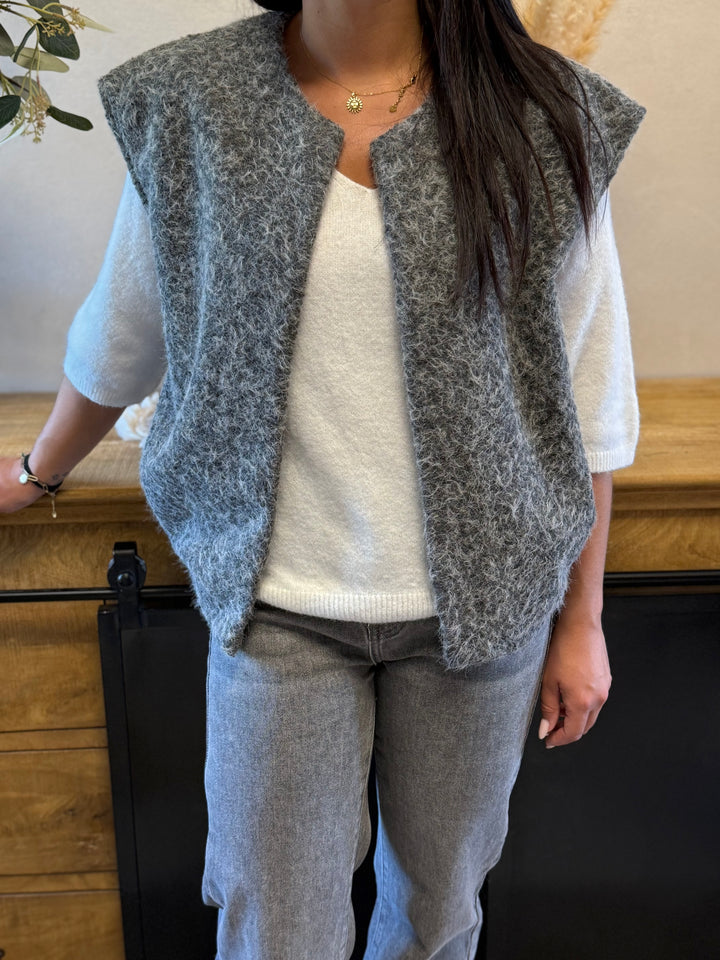 Gilet sans manches gris