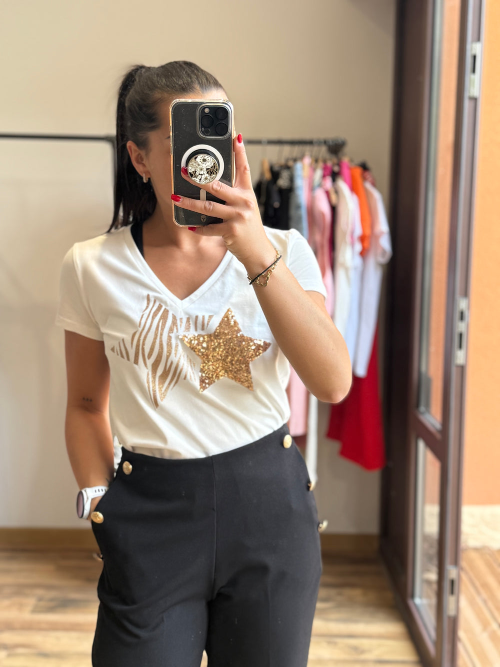 Teeshirt star blanc