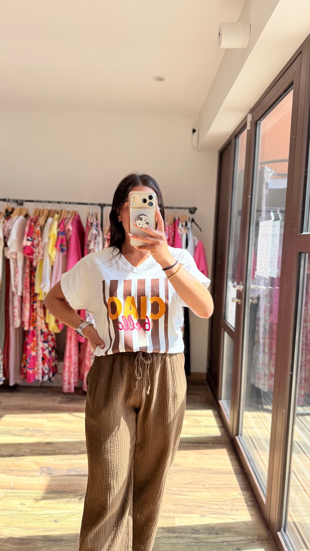 Teeshirt Ciao Bella choco