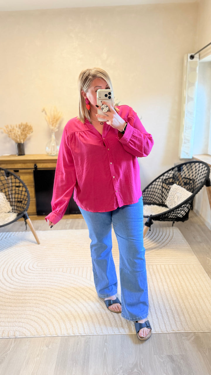 Chemise slava fuchsia CURVY