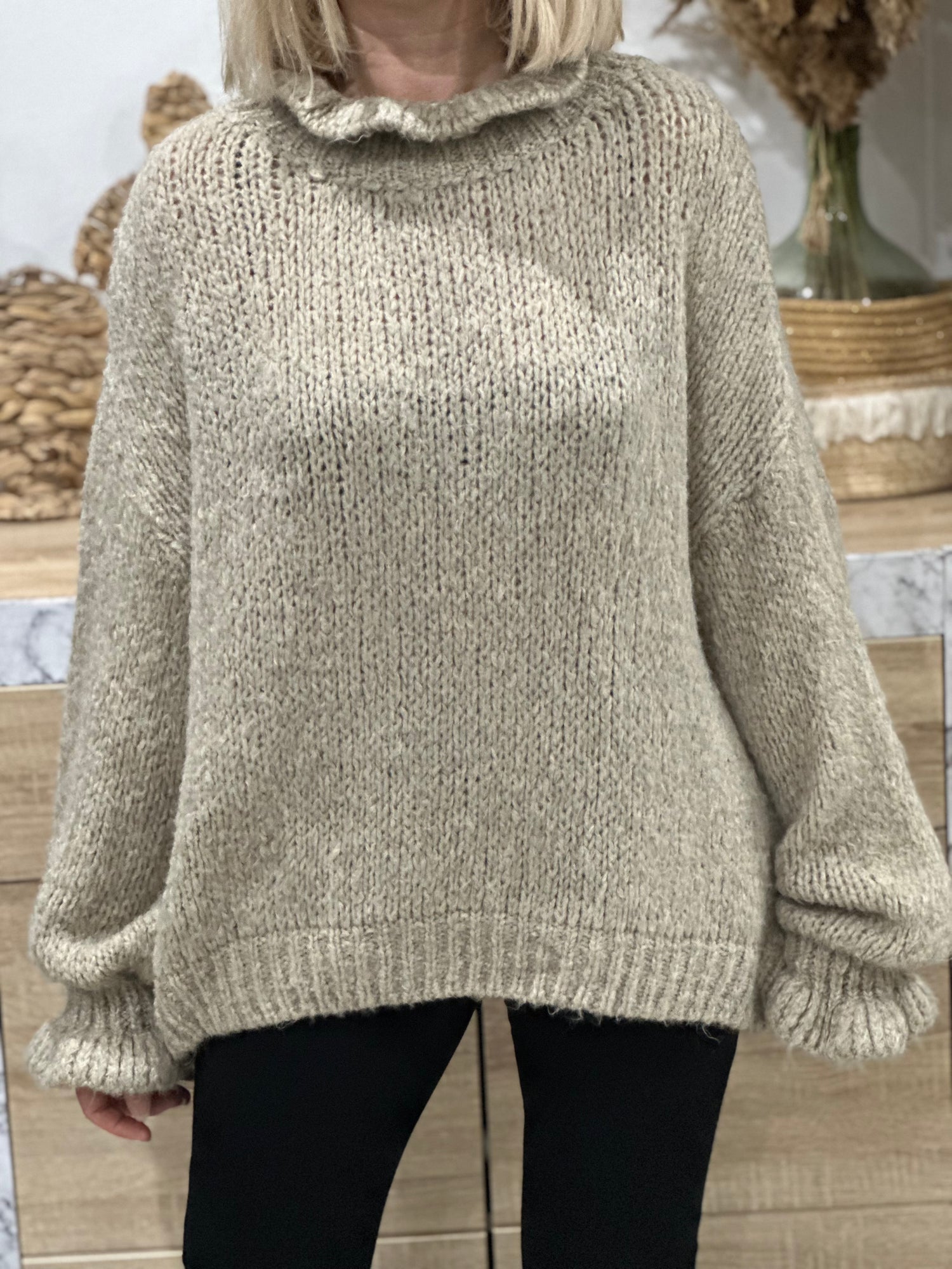 Pull Celia taupe