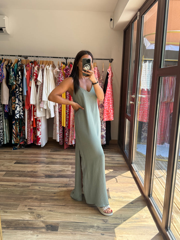 Robe longue Inoa vert paon