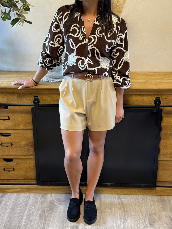 Chemise Jordanne chocolat CURVY